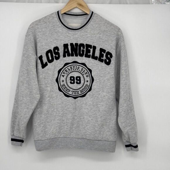 Aeropostale Sweatshirt‎ Women's  Gray Spell Out Logo Y2K Preppy Sweater Size XL - Picture 5 of 12